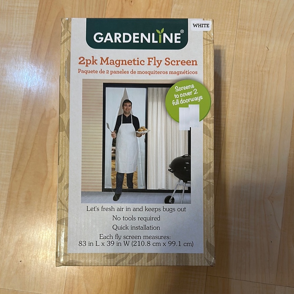 White Magnetic Fly Screen - 2 Pack